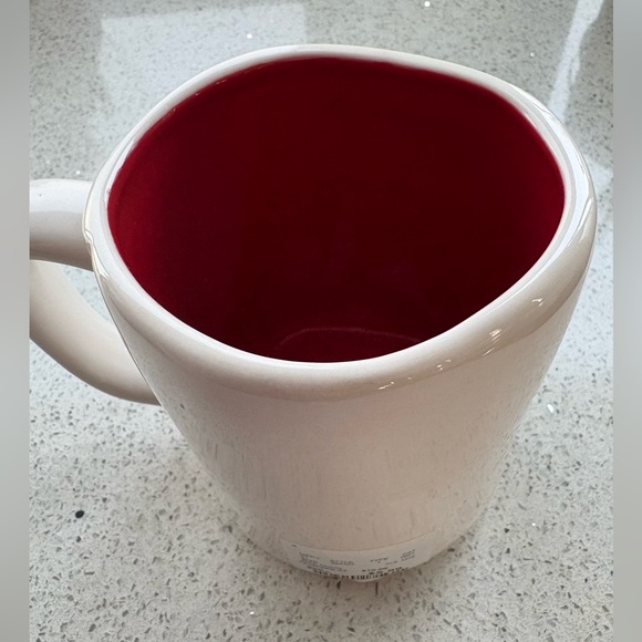 Rae Dunn HOT STUFF white and red NWT ceramic 16 ounce mug - Picture 5 of 5